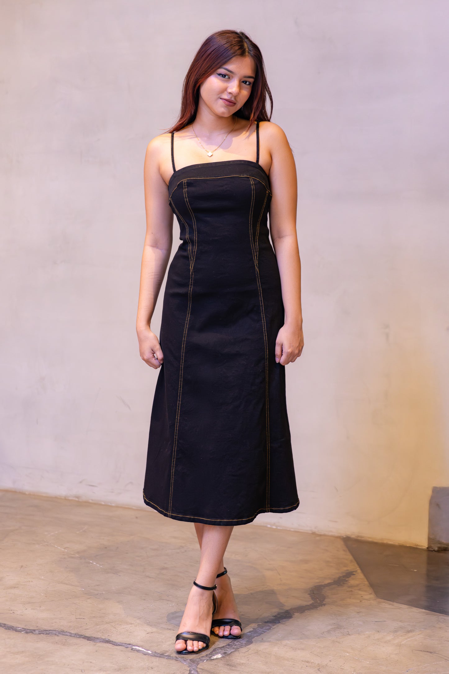 BLAKSTONE DENIM MIDI DRESS