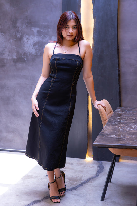 BLAKSTONE DENIM MIDI DRESS
