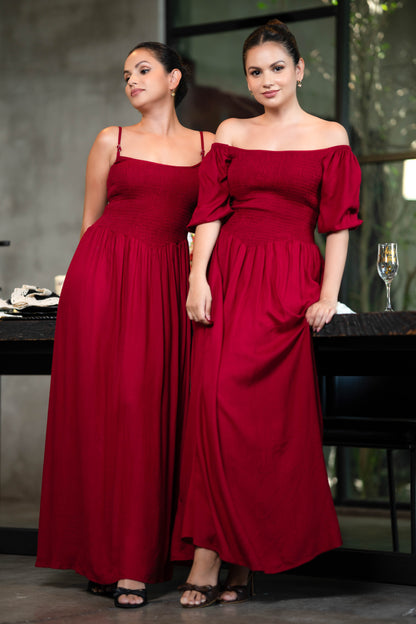 WINE WHISPER MAXI DRESS